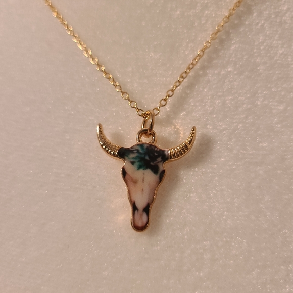 Western Longhorn Necklace - Picture 5 of 8